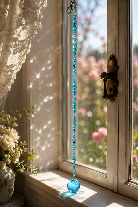 Blue Blush Single Strand Suncatcher