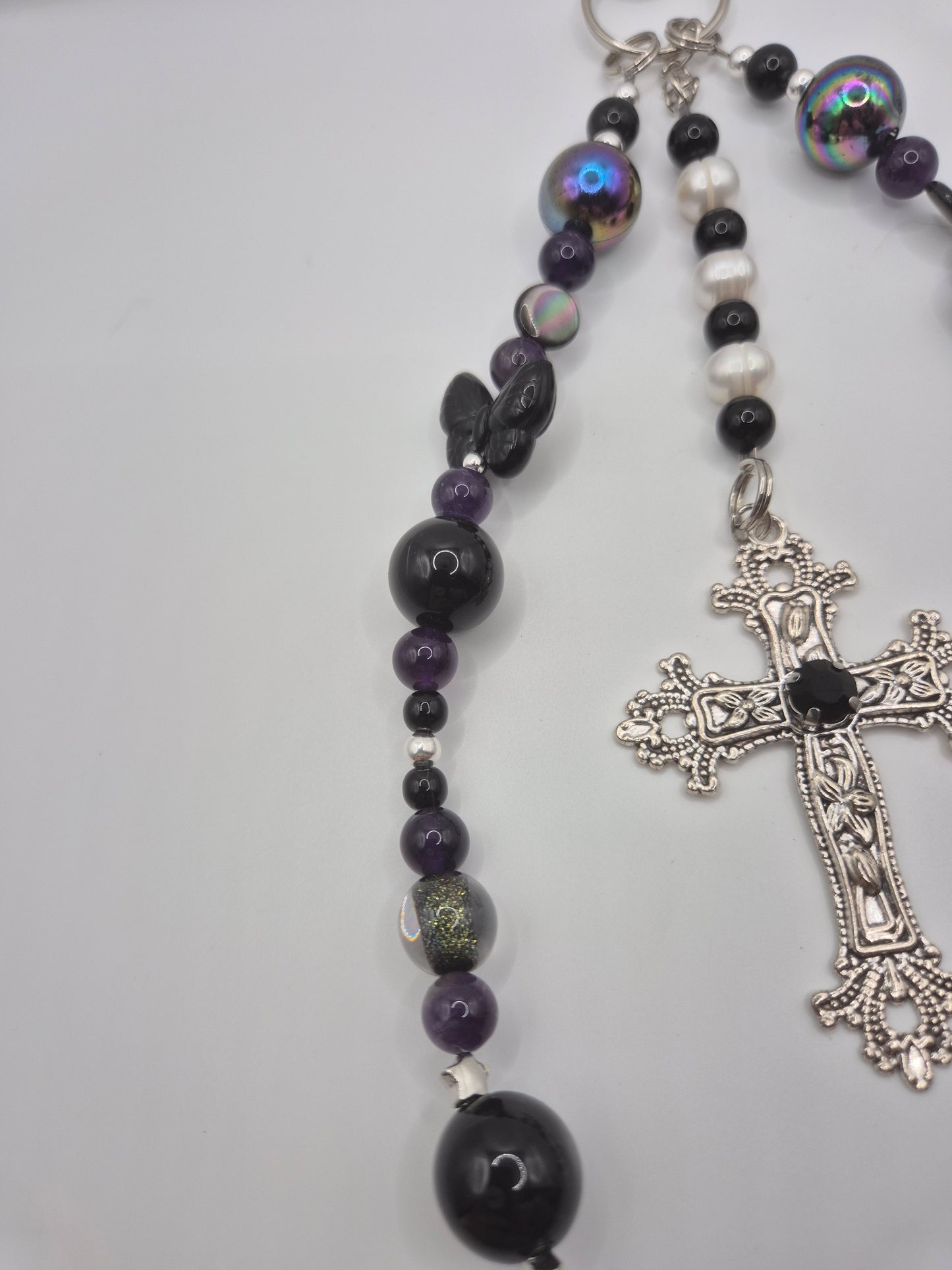Sacred Grace Gemstone & Pearl Bag & Phone Charm
