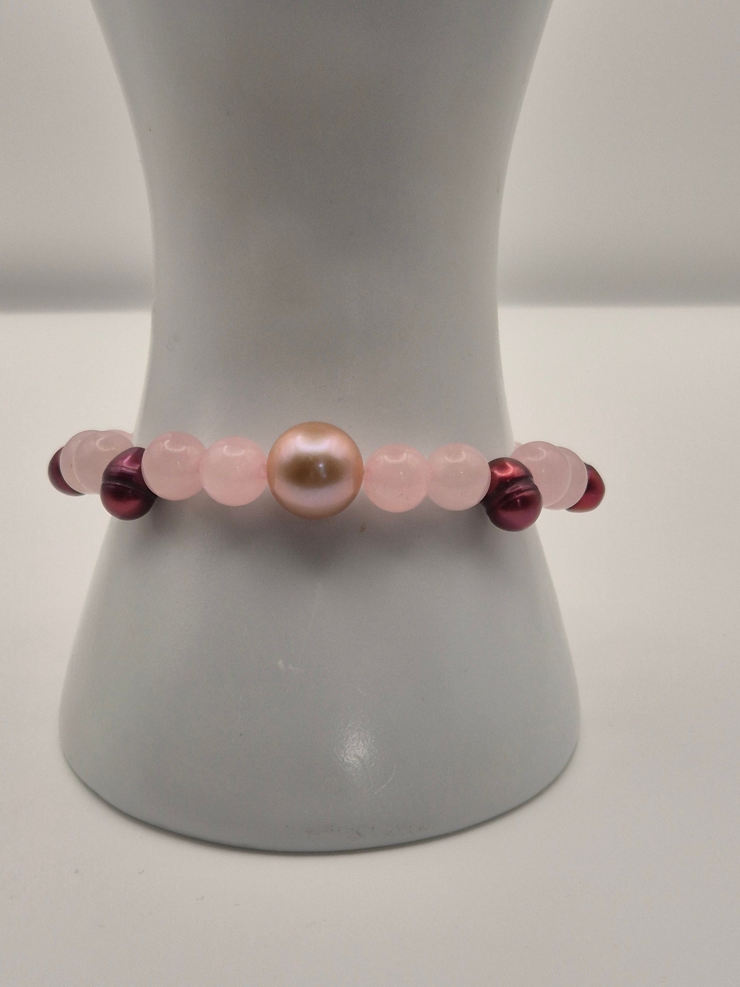 Pink Paradise Rose Quartz & Pearl Bracelet