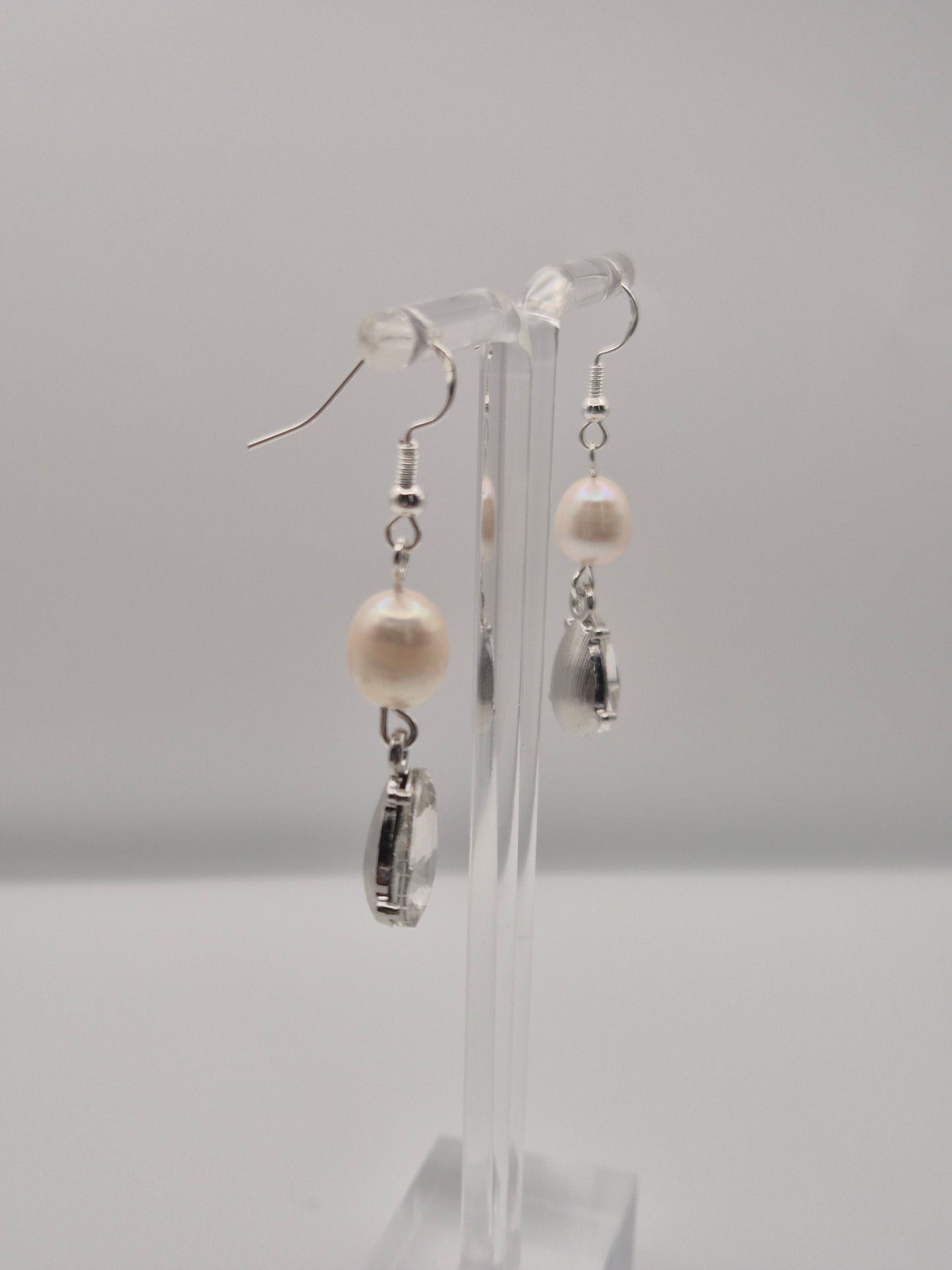 Crystal Pearl Drop Earrings