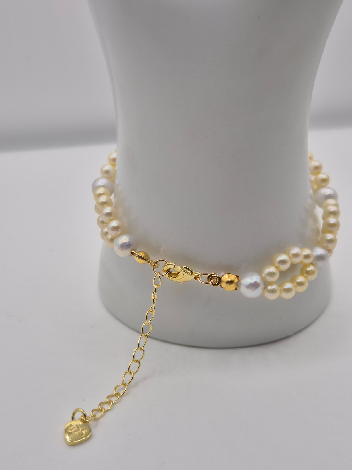 Golden Infinity Pearl Bracelet
