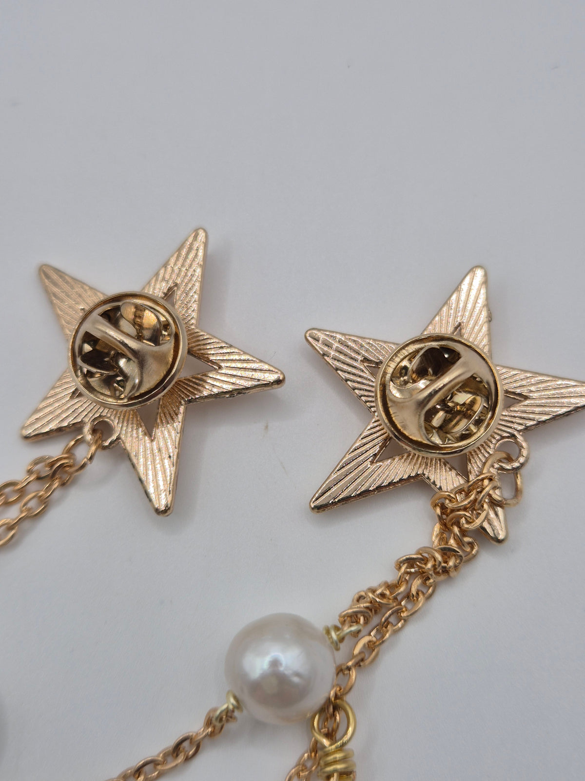 Golden Star Multiple Pearl Lapel Pin