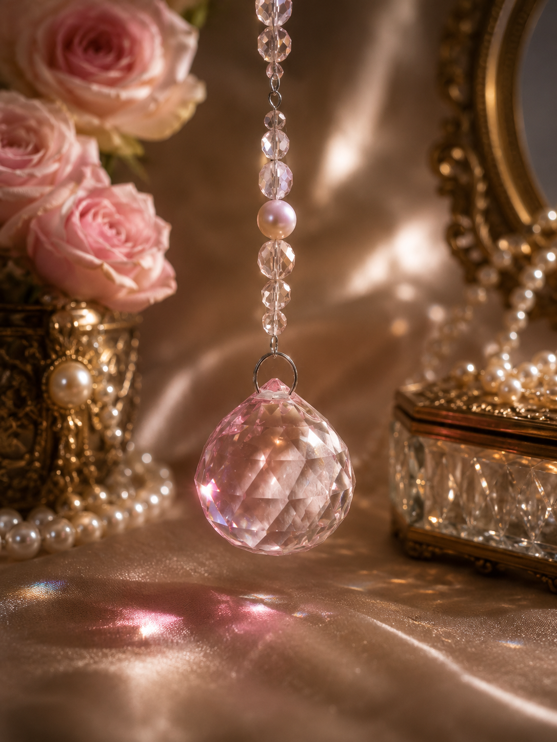 Pink Blush Single Strand Suncatcher