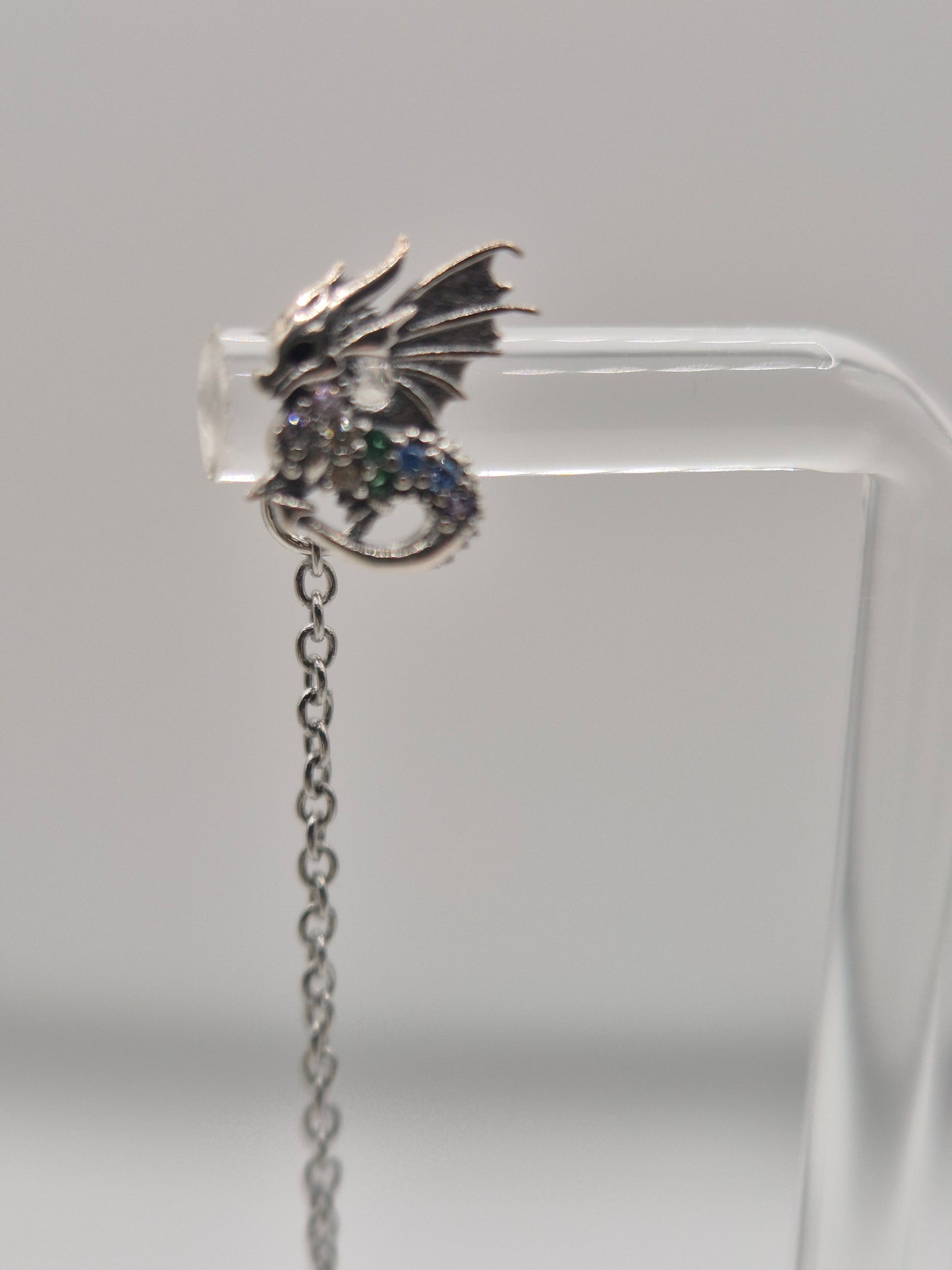 Petite Dragon Earrings with Removable Pearl Dangle