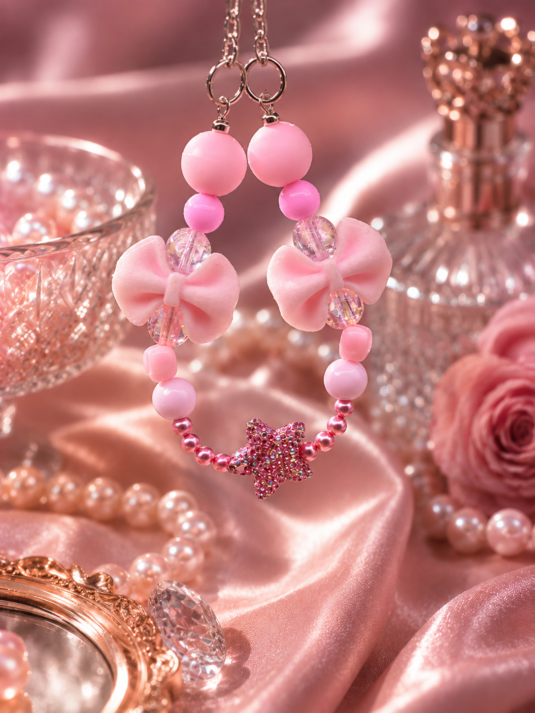 Pink Perfection Pearl Phone Charm