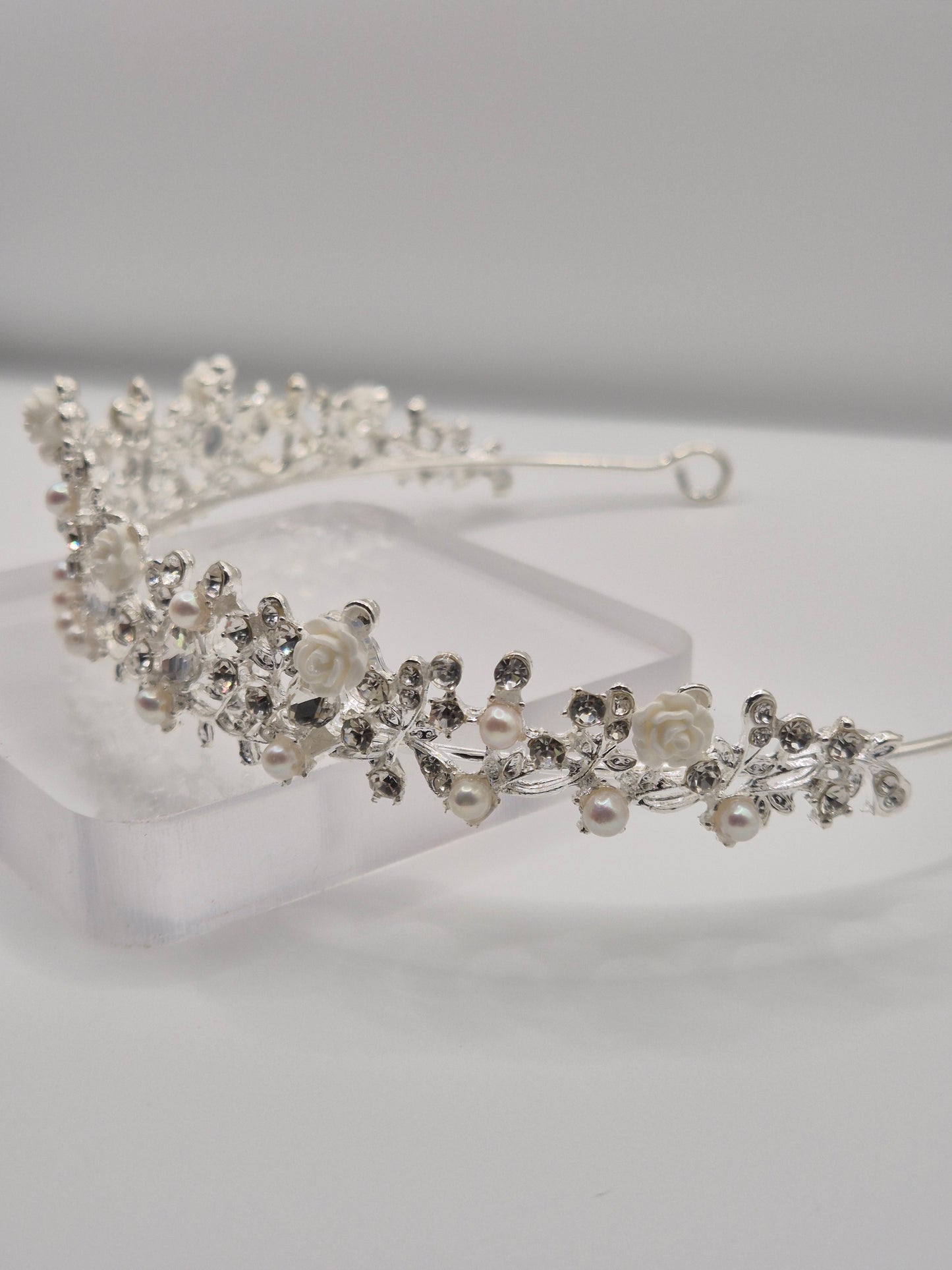 Ivory Rose Pearl Tiara