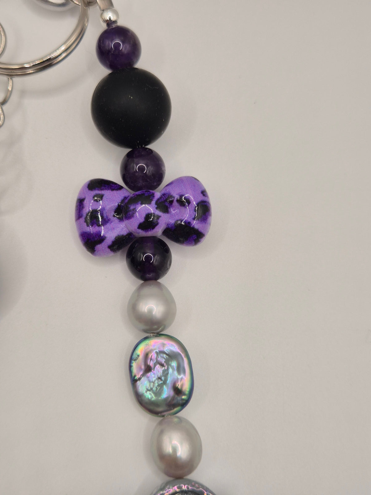 Zombie Kitty Pearl & Amethyst Phone & Bag Charm