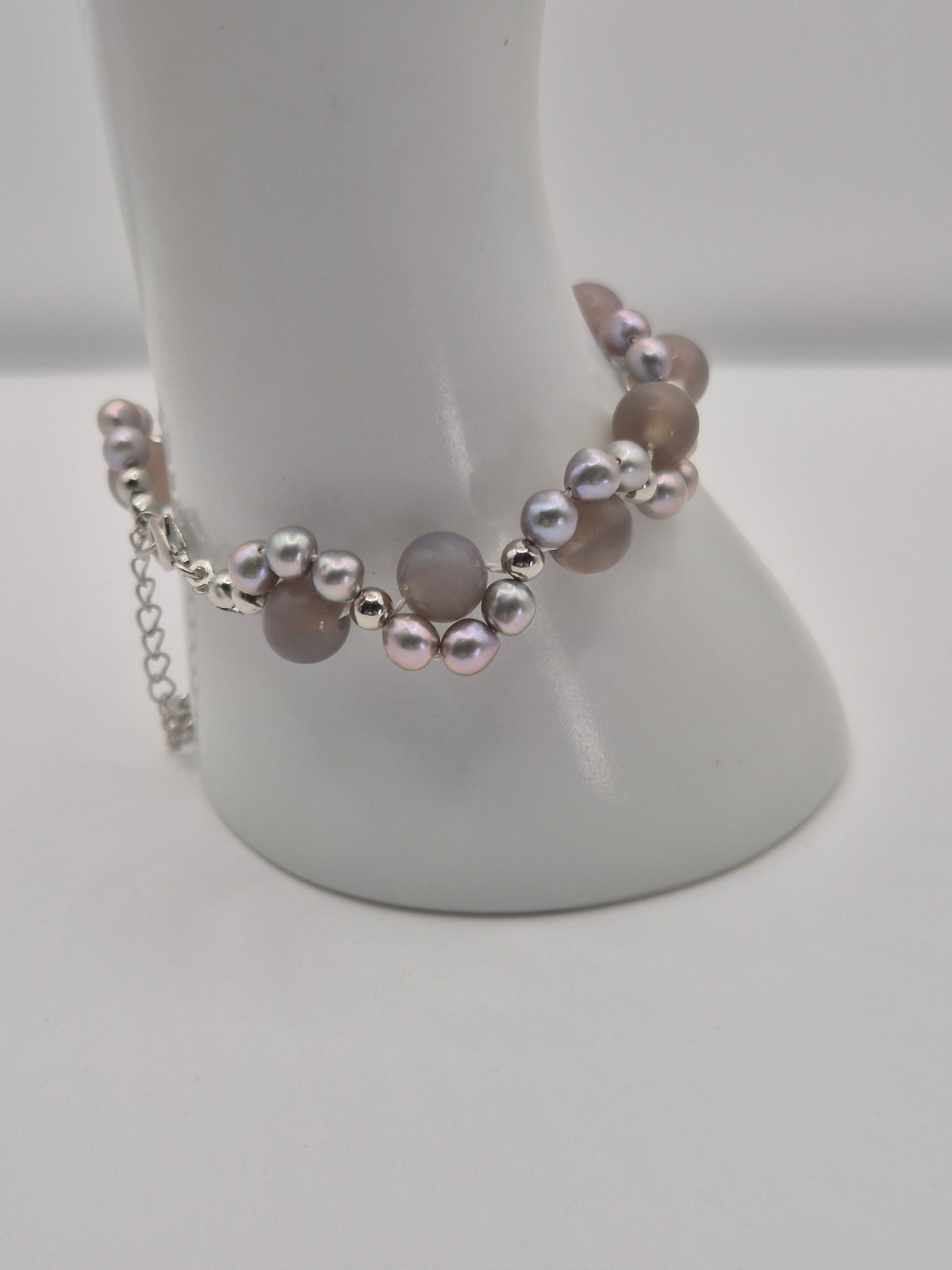 Drusy Agate & Pearl Bracelet