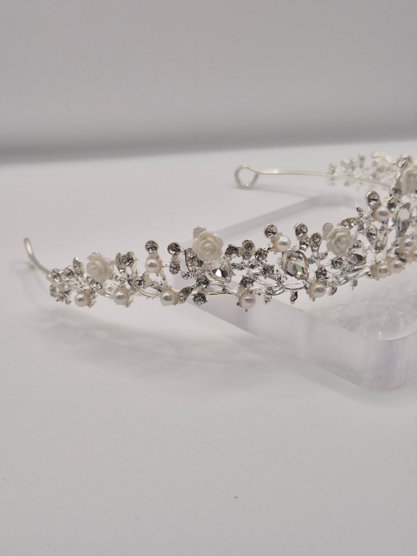 Ivory Rose Pearl Tiara