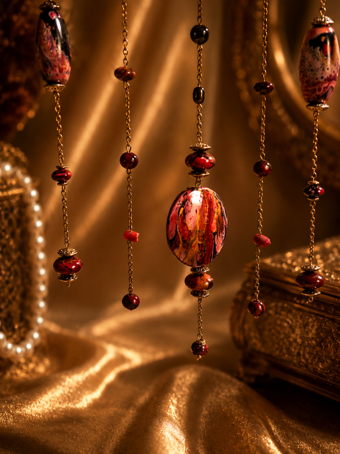Crimson Bohemian Suncatcher