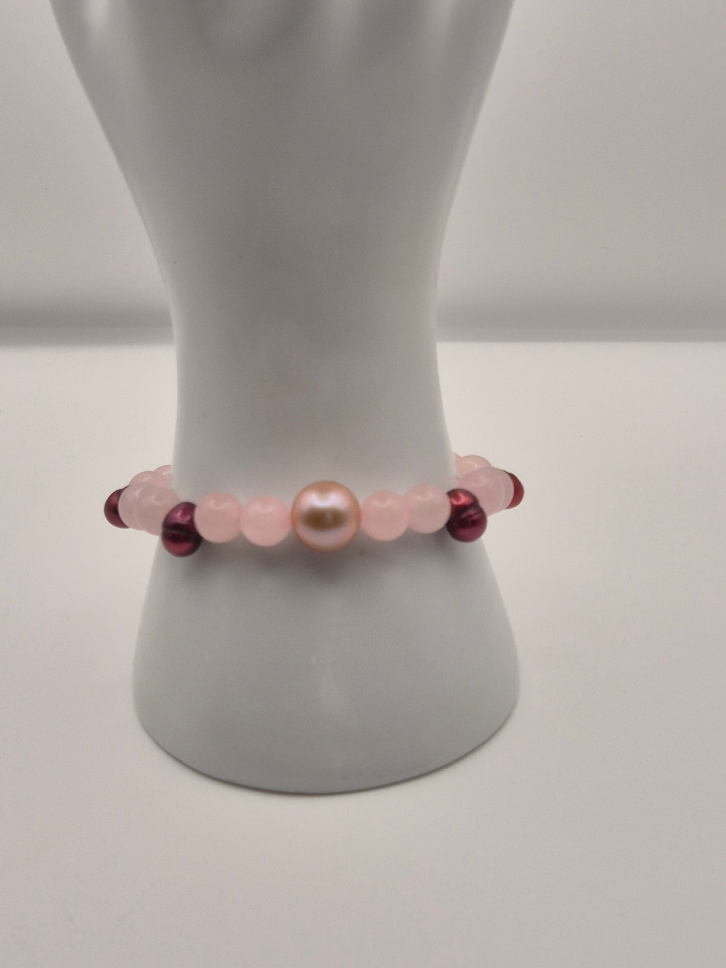 Pink Paradise Rose Quartz & Pearl Bracelet