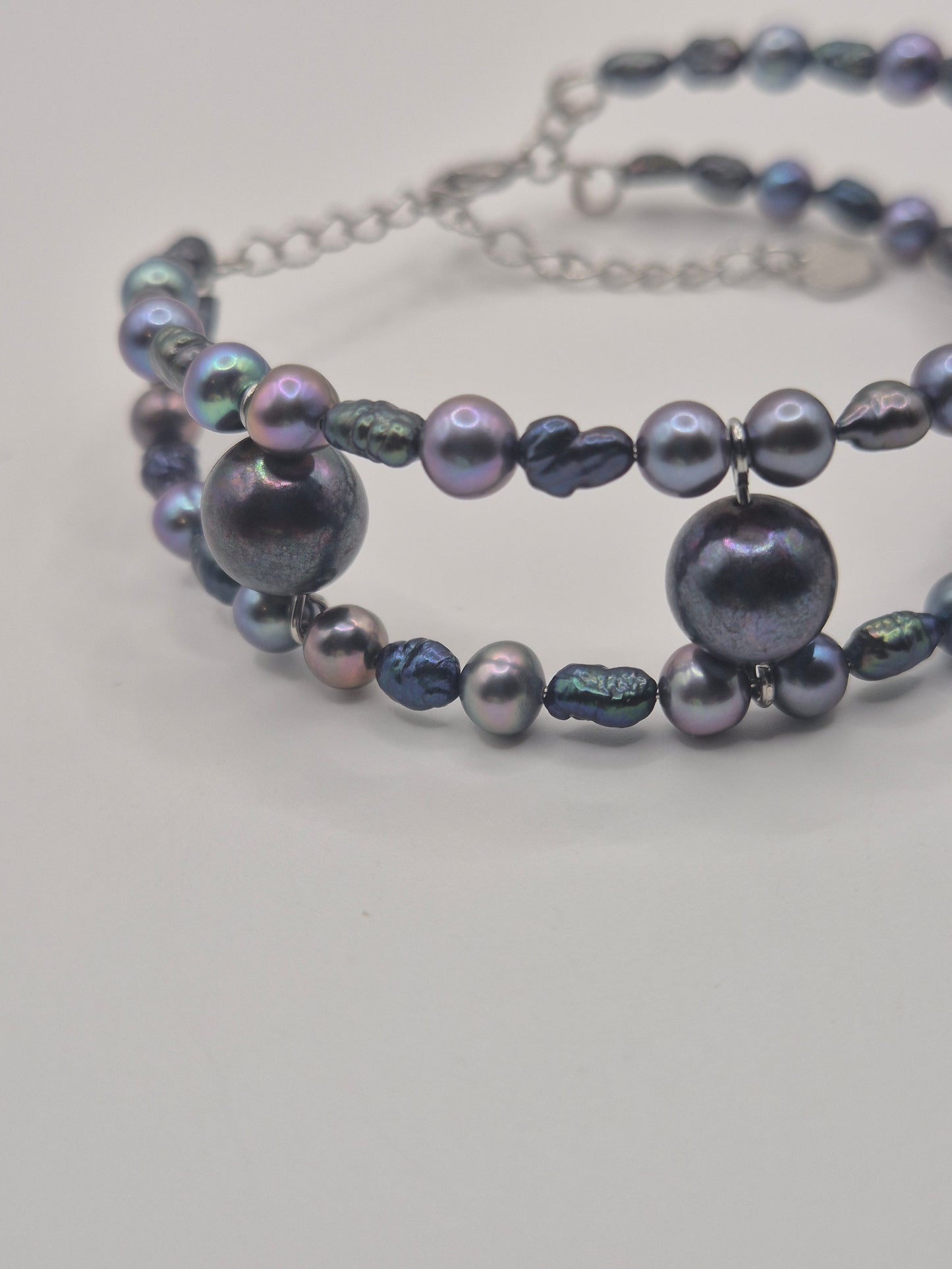 Mystic Peacock Pearl Bangle