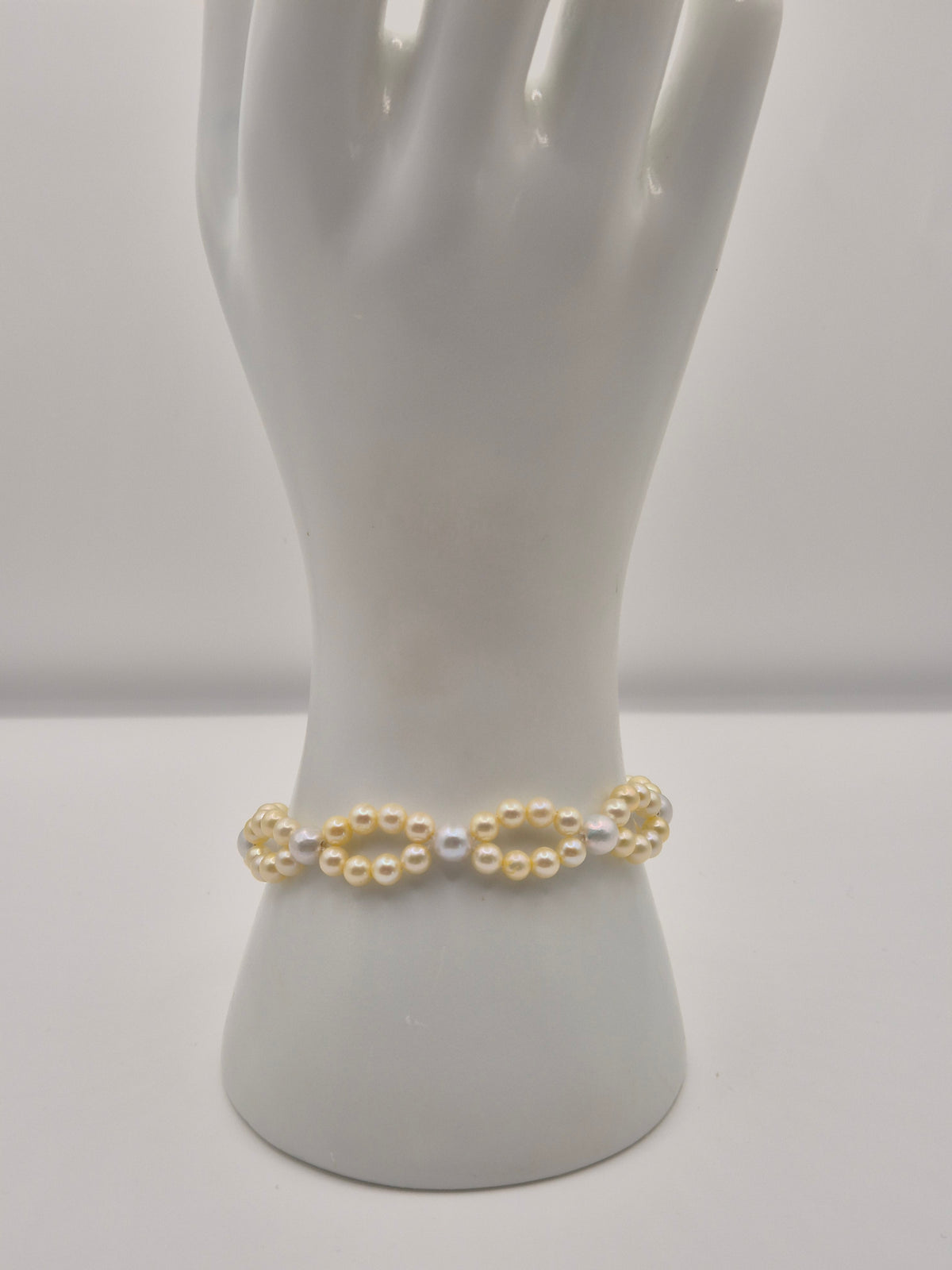 Golden Infinity Pearl Bracelet