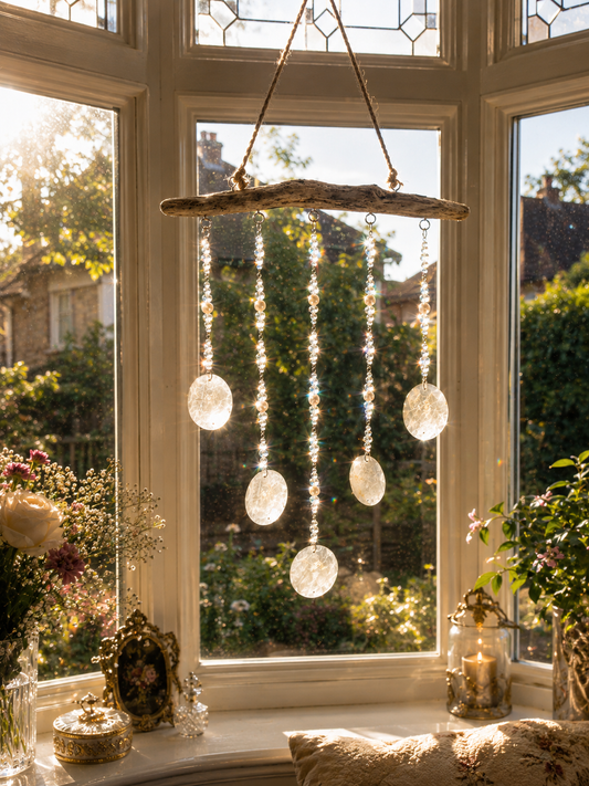 Drifting Ocean Shell & Pearl Musical Suncatcher