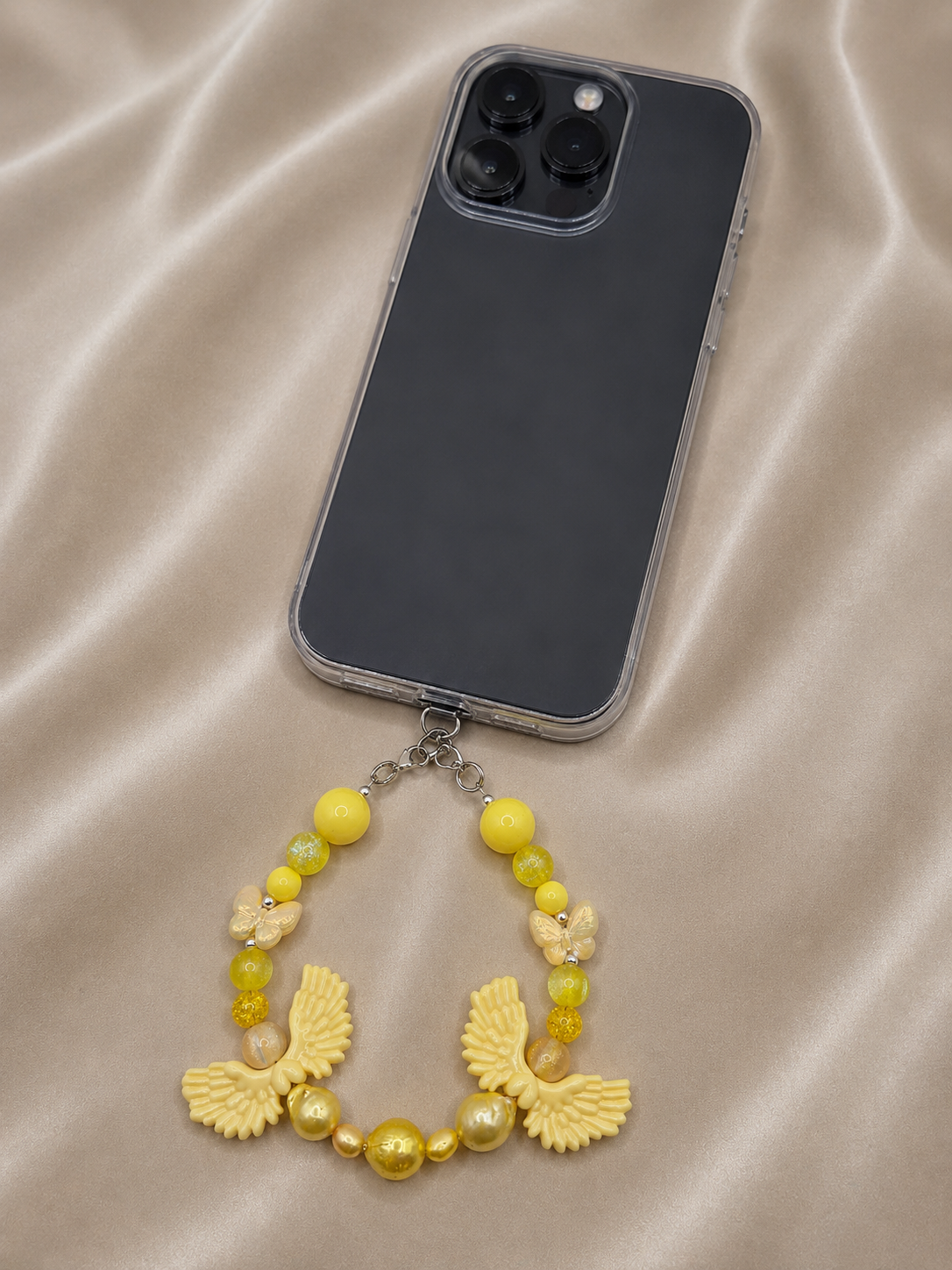 Mellow Yellow Pearl Phone Charm