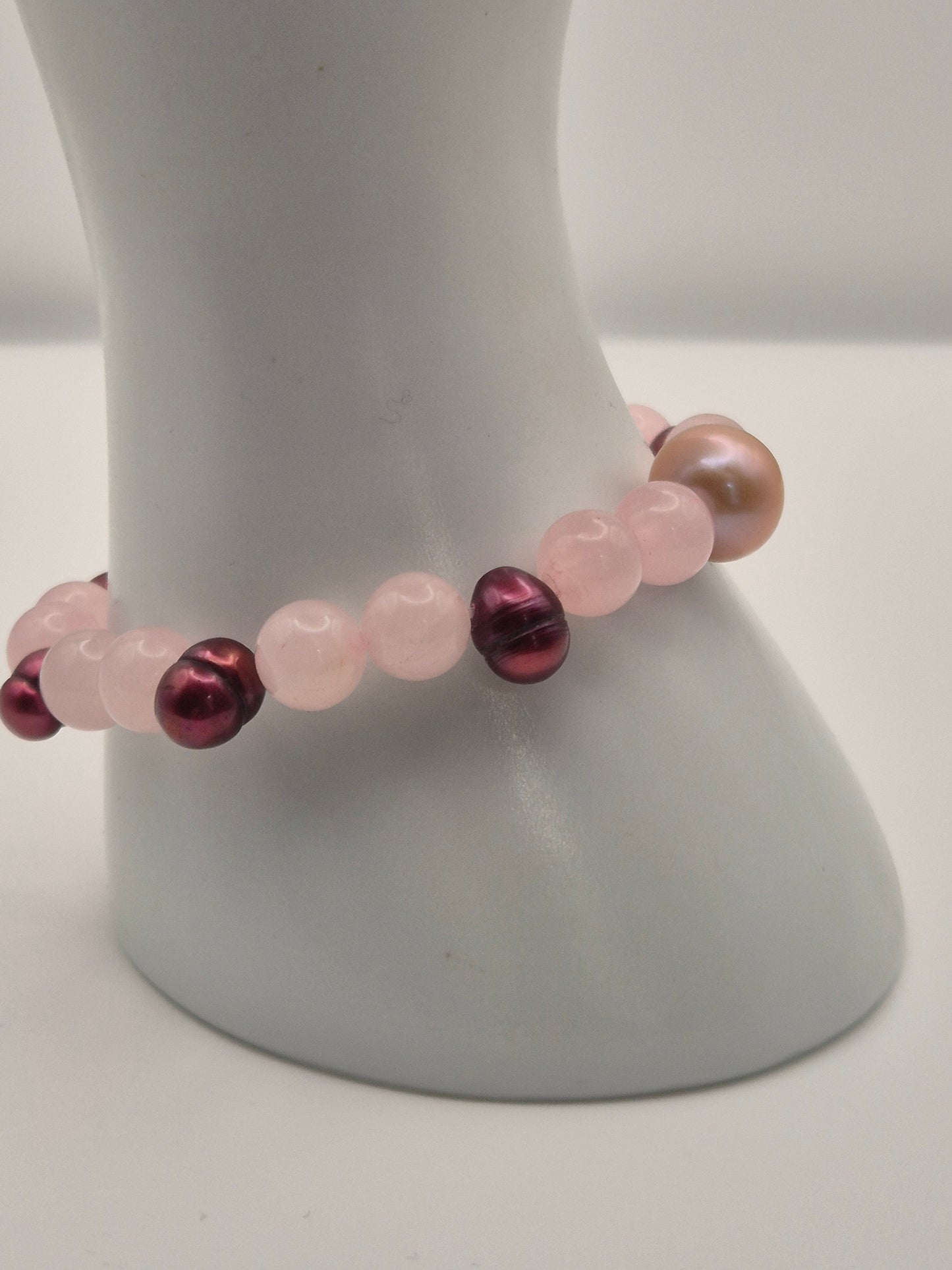 Pink Paradise Rose Quartz & Pearl Bracelet