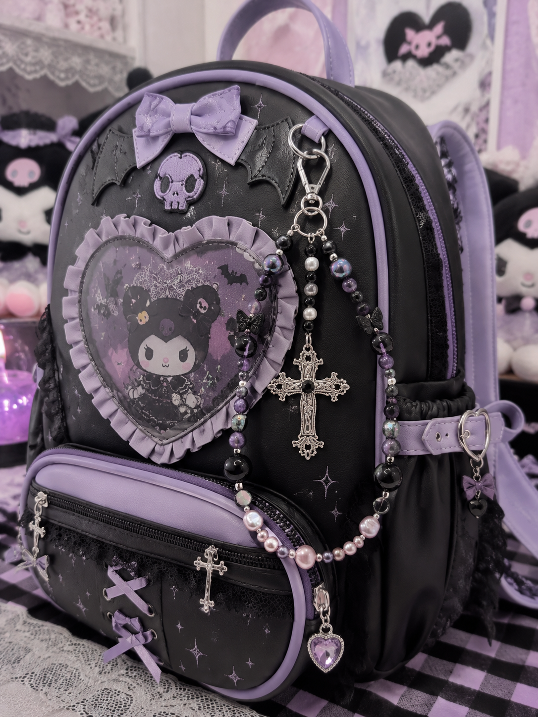 Sacred Grace Gemstone & Pearl Bag & Phone Charm