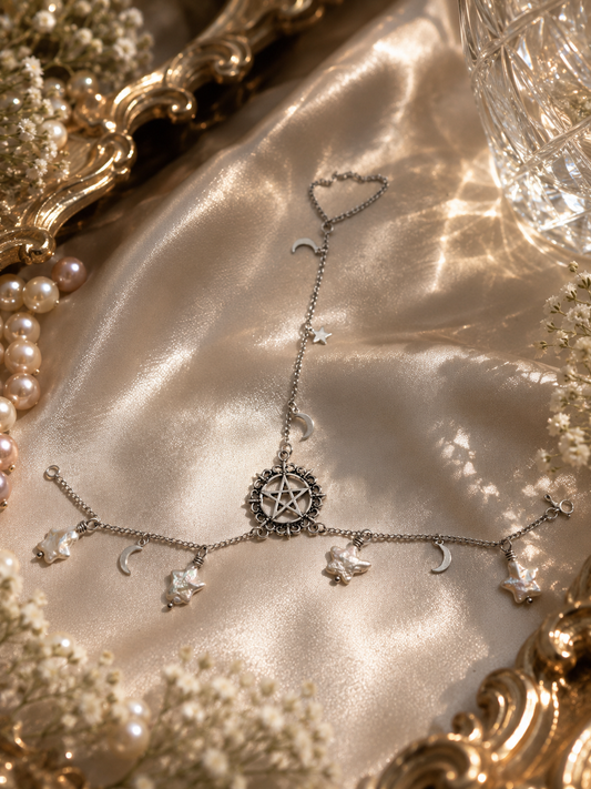 Starry Wiccan Pearl Handchain