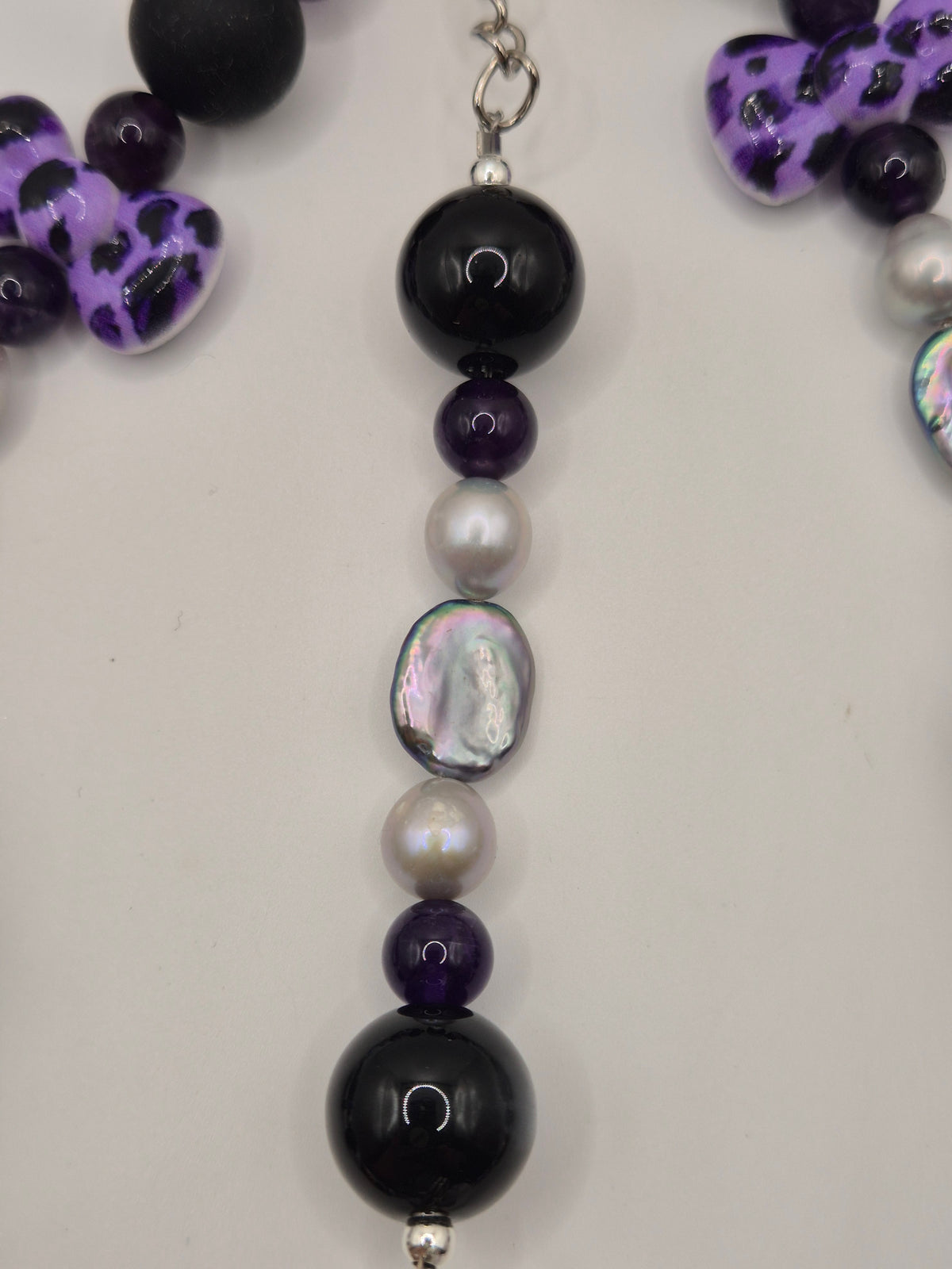 Zombie Kitty Pearl & Amethyst Phone & Bag Charm