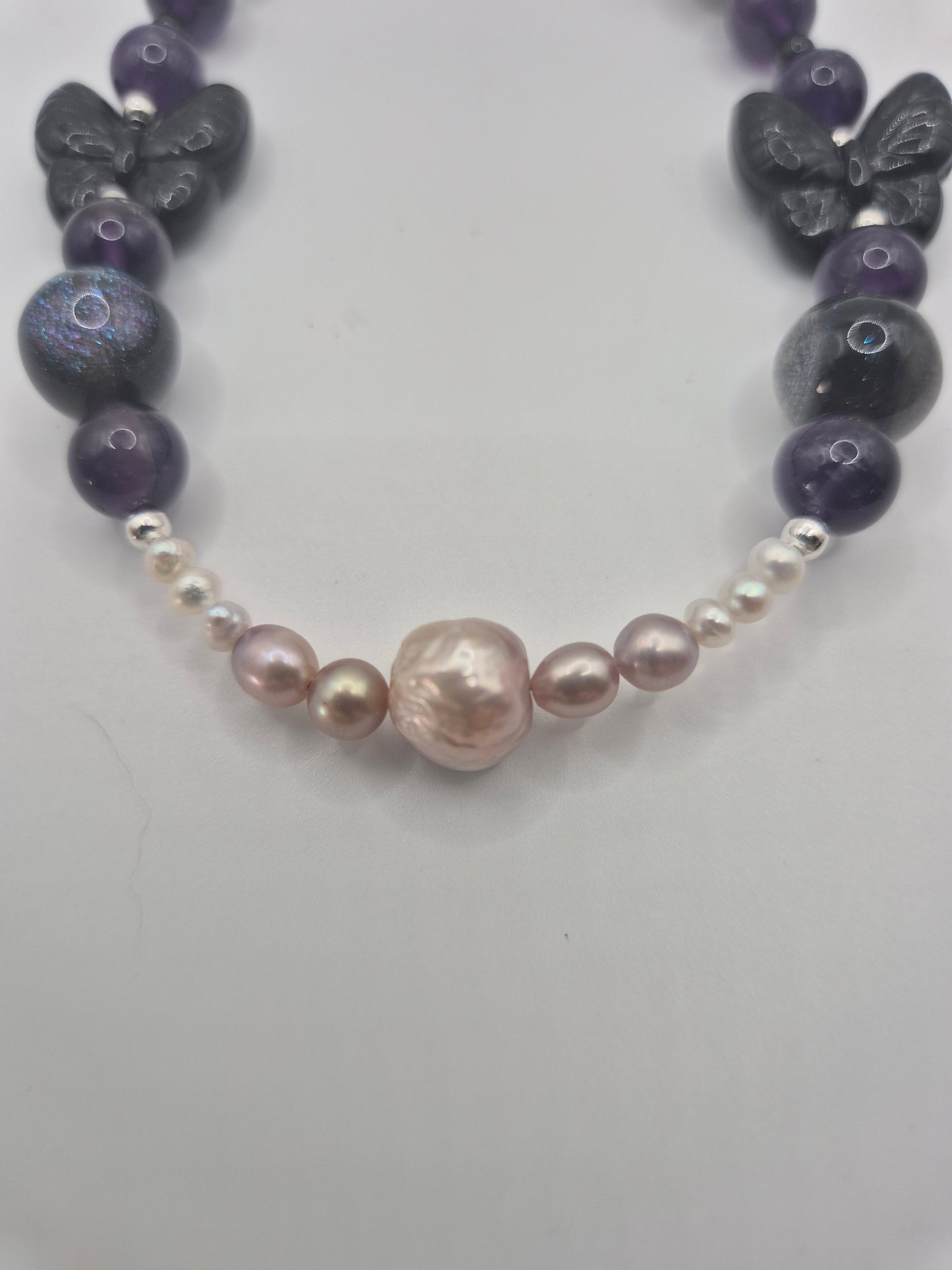 Sacred Grace Gemstone & Pearl Bag & Phone Charm
