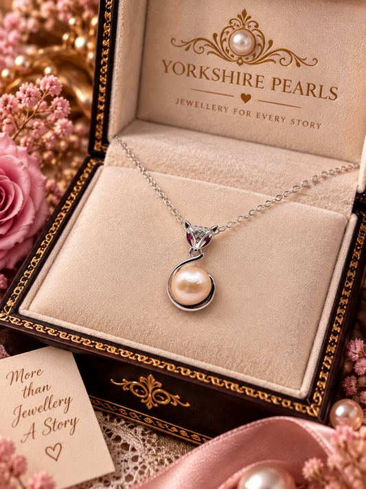 Enchanted Fox Pearl Pendant