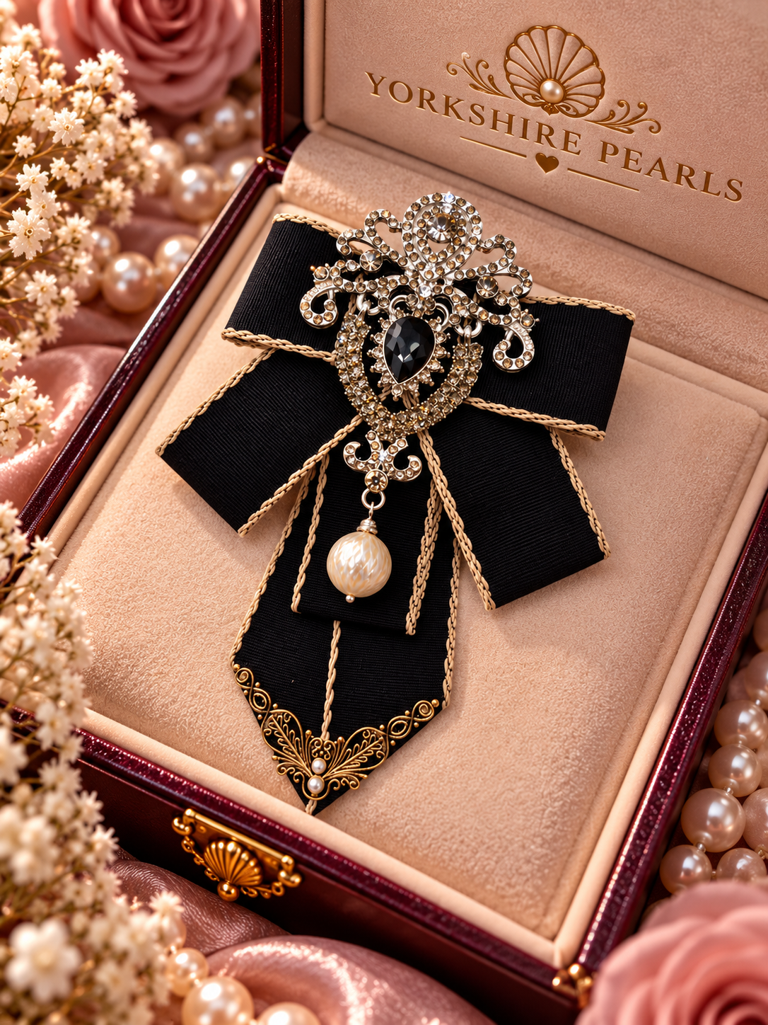 The Midnight Empress Pearl Brooch