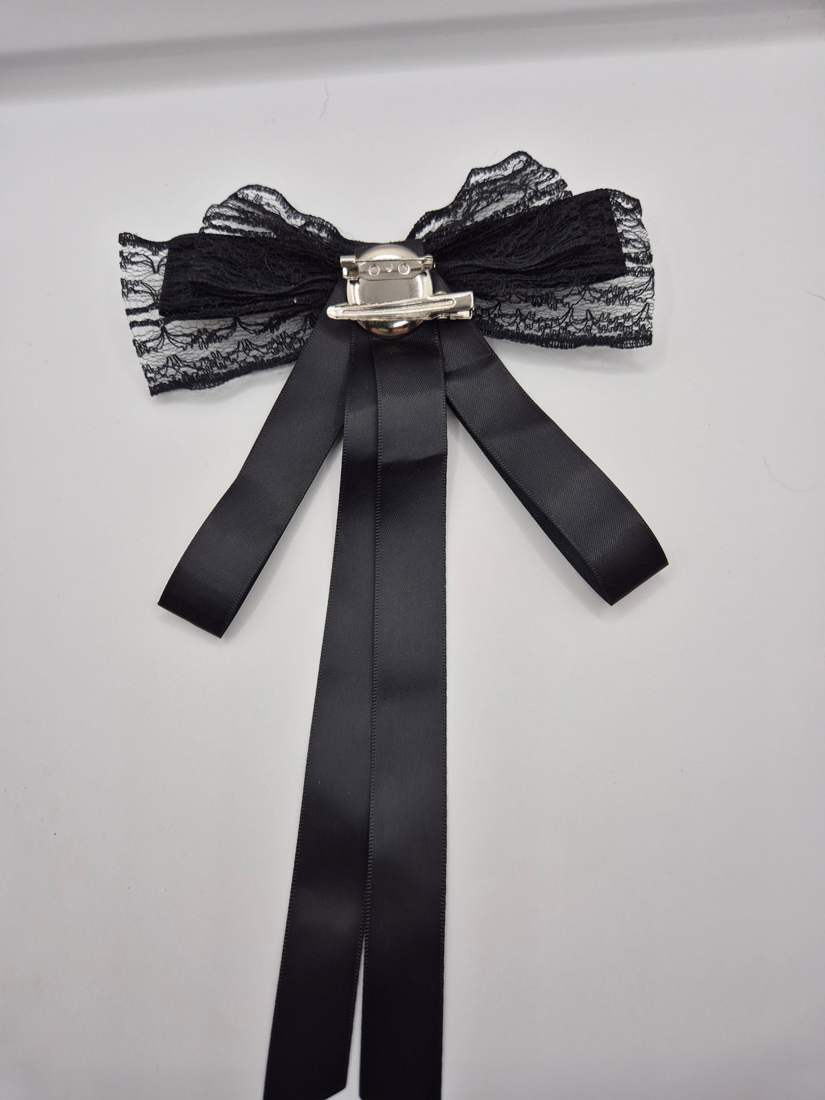 Ribbon & Lace Pearl Hairpin and Brooch