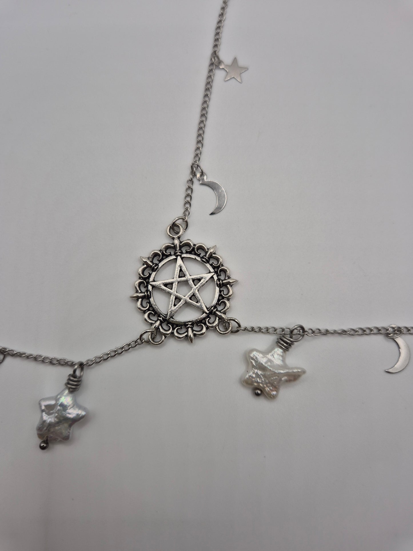 Starry Wiccan Pearl Handchain